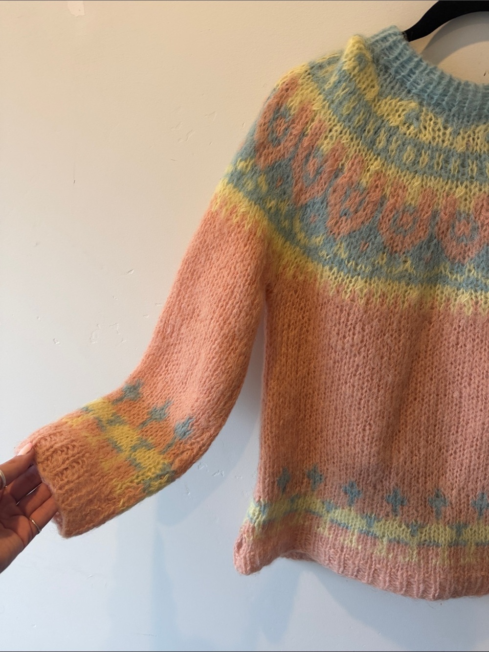 Pastel Fair Isle Wool Sweater - Pastel - Picture 5 of 5